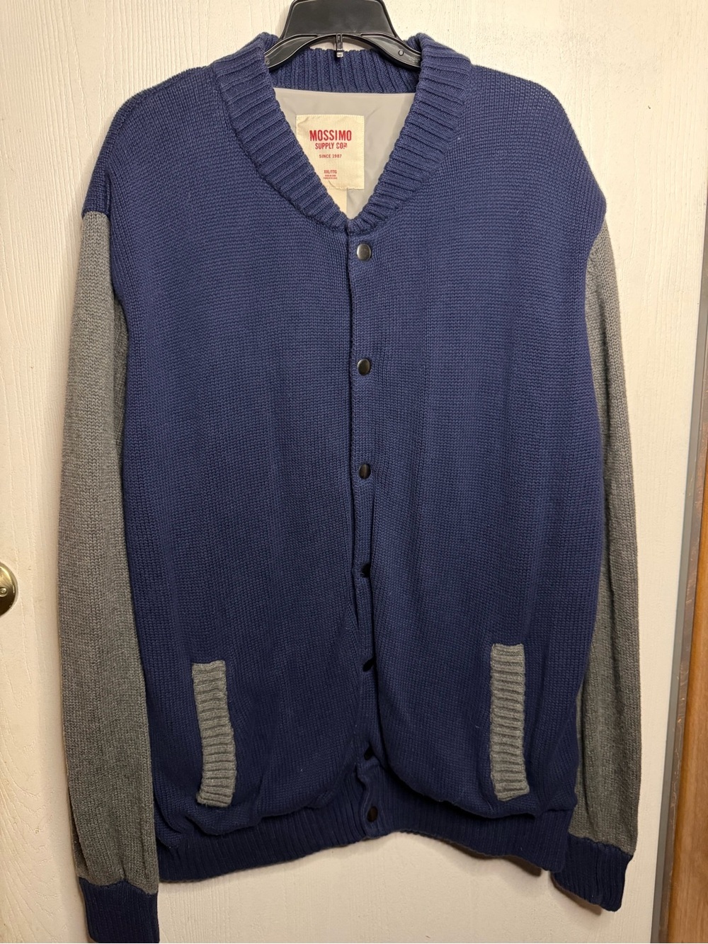 Mossimo Supply Co. Navy and Gray Button Cardigan Sweater